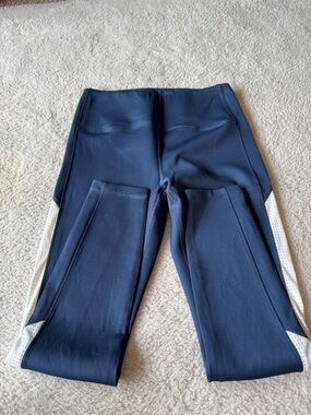ZYIA Active Navy Leggings with White Logo